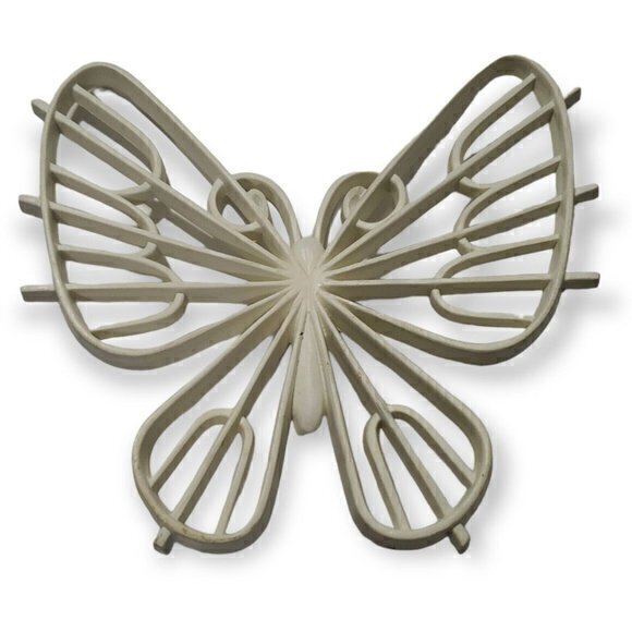 4 Vintage Syroco Wicker Butterflies Home Interiors Homco Burwood Wall Hanging - Picture 4 of 4